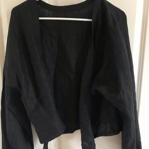 Sir the label wrap top open back linen